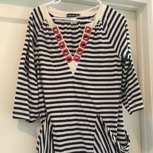 COPY - Nanette Lepore swim striped coverup